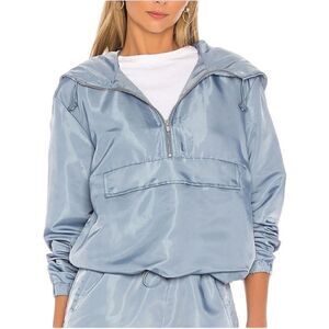 NWT Lovers + Friends Lydia Blue Quarter-Zip Pullover